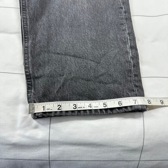 Boden Jeans Womens 30 Washed Black Boyfriend Slouchy Cotton Crop Straight Leg - Picture 14 of 14